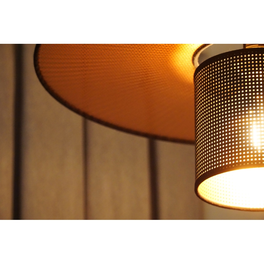 Duolla - Żyrandol natynkowy TOKYO SHINY 1xE27/15W/230V śr. 50 cm czarny/miedziany