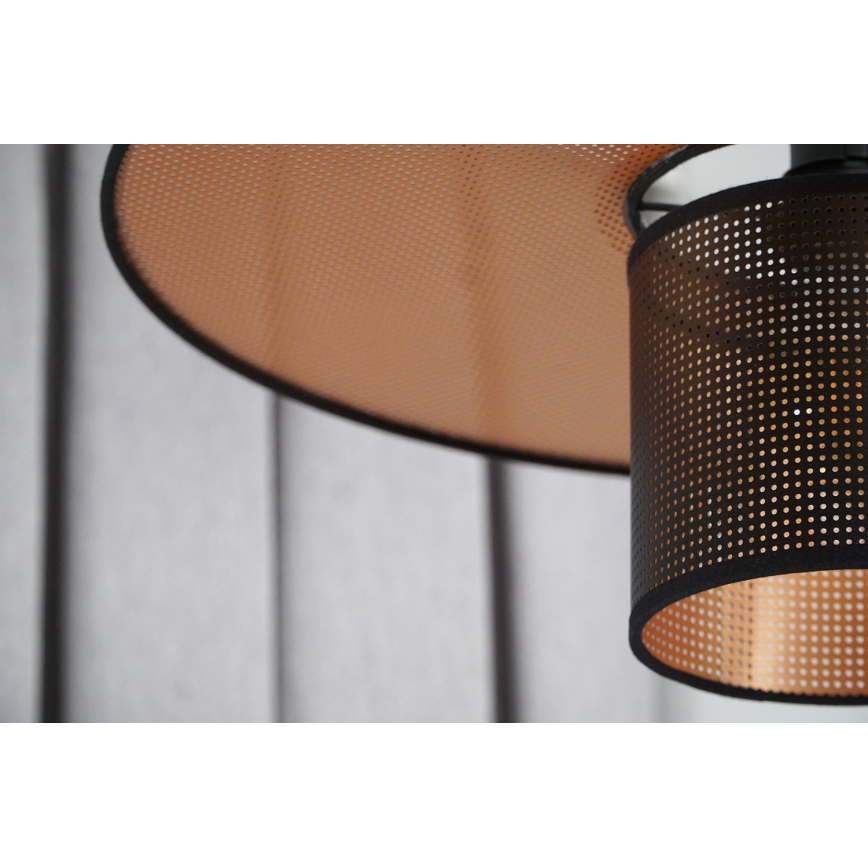 Duolla - Żyrandol natynkowy TOKYO SHINY 1xE27/15W/230V śr. 50 cm czarny/miedziany