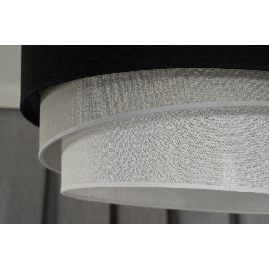 Duolla - Żyrandol natynkowy TRIO 1xE27/15W/230V śr. 45 cm czarny/szary/biały