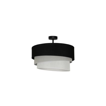Duolla - Żyrandol natynkowy TRIO 1xE27/15W/230V śr. 45 cm czarny/szary/biały