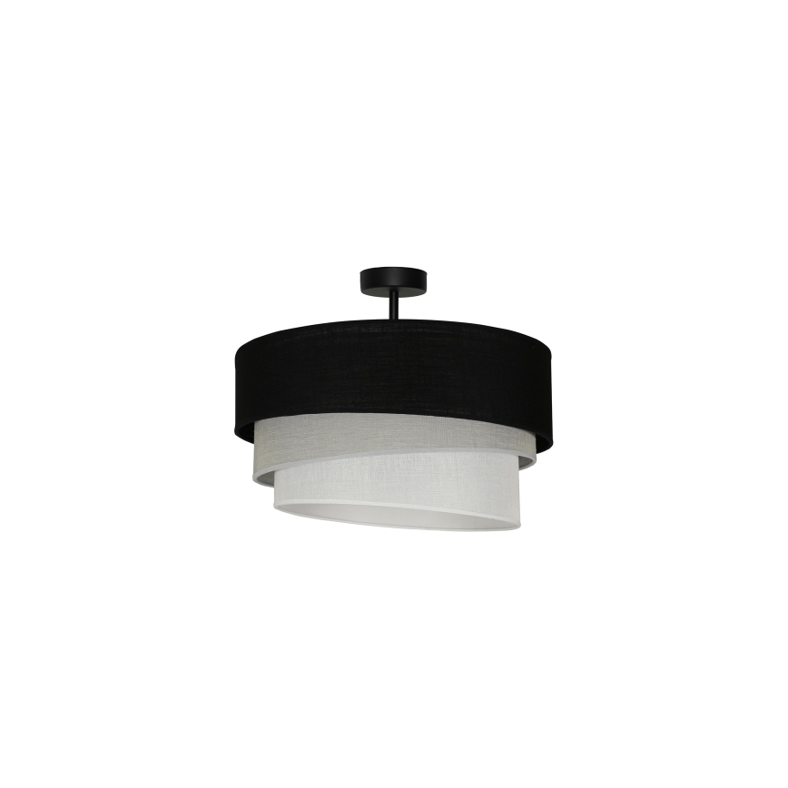 Duolla - Żyrandol natynkowy TRIO 1xE27/15W/230V śr. 45 cm czarny/szary/biały