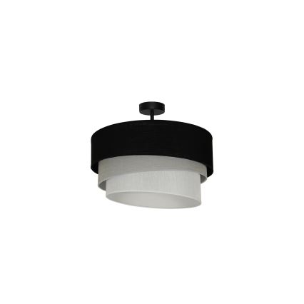 Duolla - Żyrandol natynkowy TRIO 1xE27/15W/230V śr. 45 cm czarny/szary/biały