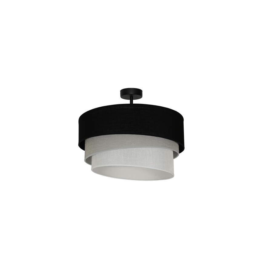 Duolla - Żyrandol natynkowy TRIO 1xE27/15W/230V śr. 45 cm czarny/szary/biały