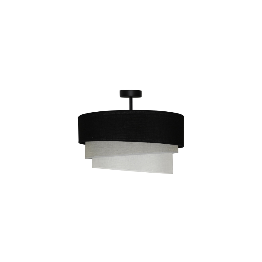 Duolla - Żyrandol natynkowy TRIO 1xE27/15W/230V śr. 45 cm czarny/szary/biały