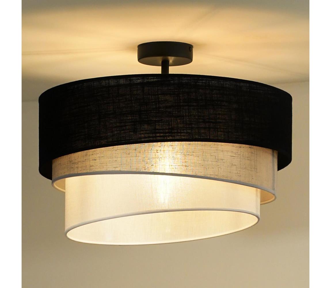 - Żyrandol natynkowy TRIO 1xE27/15W/230V śr. 45 cm czarny/szary/biały