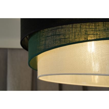 Duolla - Żyrandol natynkowy TRIO 1xE27/15W/230V śr. 45 cm czarny/zielony/biały