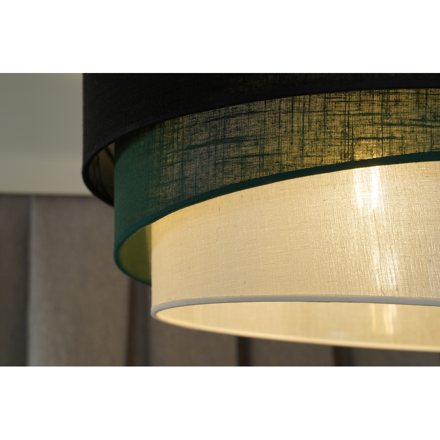 Duolla - Żyrandol natynkowy TRIO 1xE27/15W/230V śr. 45 cm czarny/zielony/biały