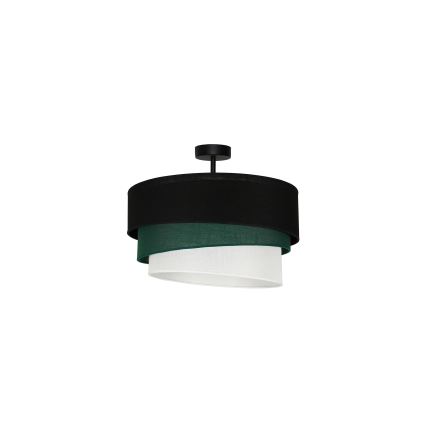 Duolla - Żyrandol natynkowy TRIO 1xE27/15W/230V śr. 45 cm czarny/zielony/biały