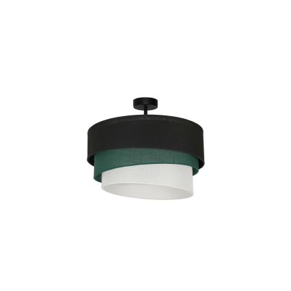Duolla - Żyrandol natynkowy TRIO 1xE27/15W/230V śr. 45 cm czarny/zielony/biały