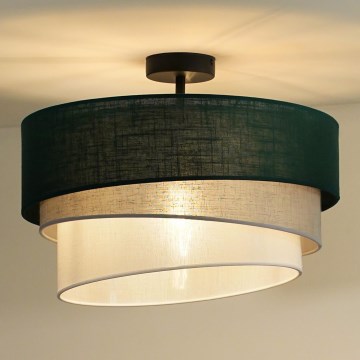 Duolla - Żyrandol natynkowy TRIO 1xE27/15W/230V śr. 45 cm zielony/szary/biały