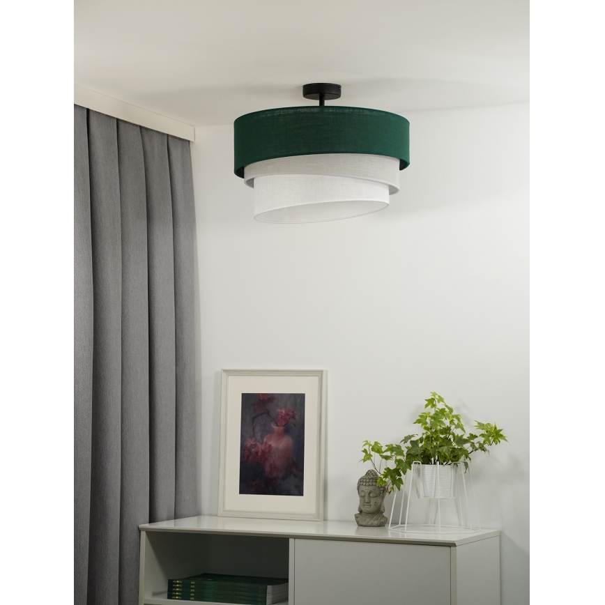 Duolla - Żyrandol natynkowy TRIO 1xE27/15W/230V śr. 45 cm zielony/szary/biały