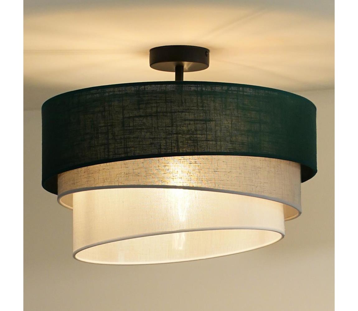 - Żyrandol natynkowy TRIO 1xE27/15W/230V śr. 45 cm zielony/szary/biały