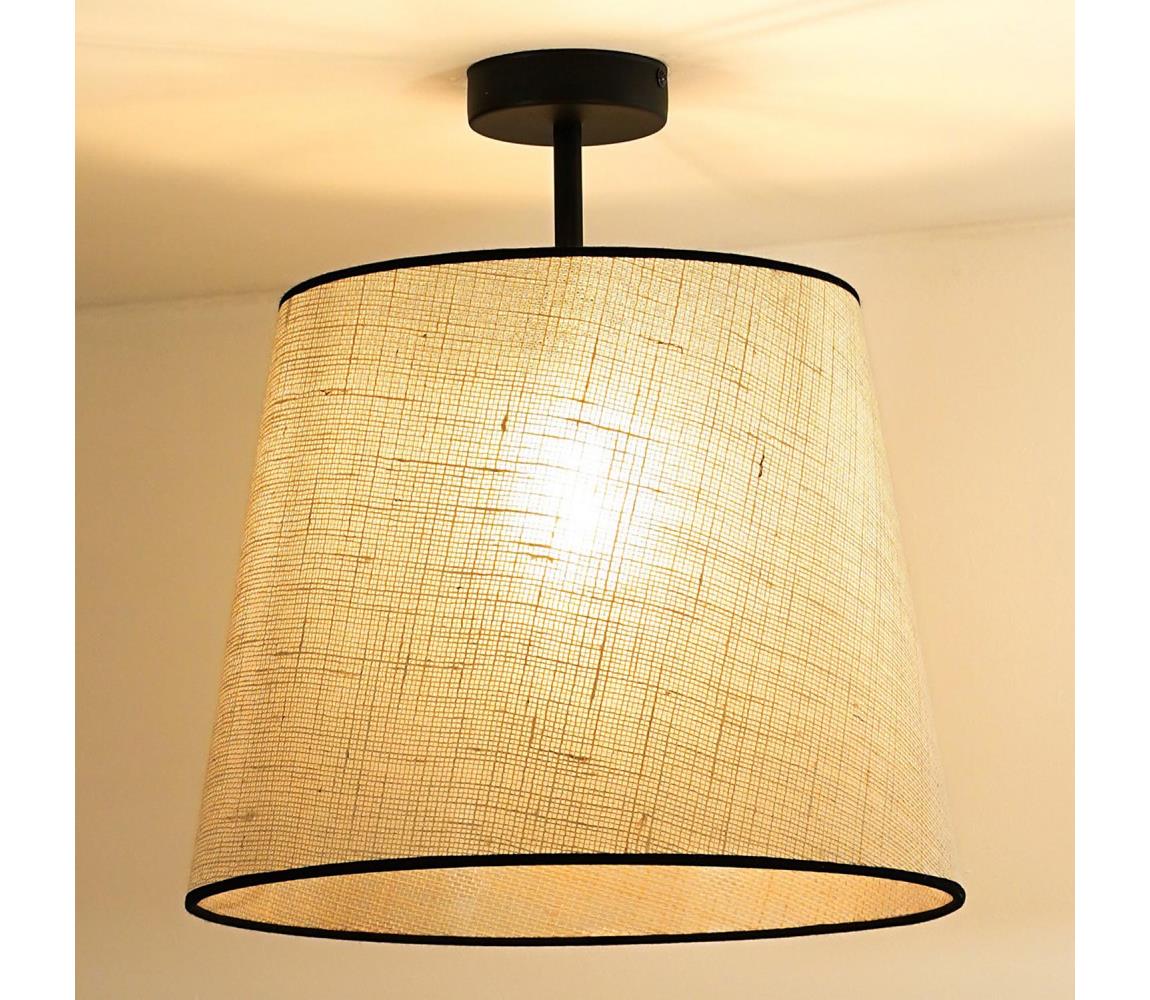 - Żyrandol natynkowy YUTE 1xE27/15W/230V śr. 38 cm szary/czarny