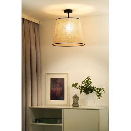 Duolla - Żyrandol natynkowy YUTE 1xE27/15W/230V śr. 38 cm szary/czarny