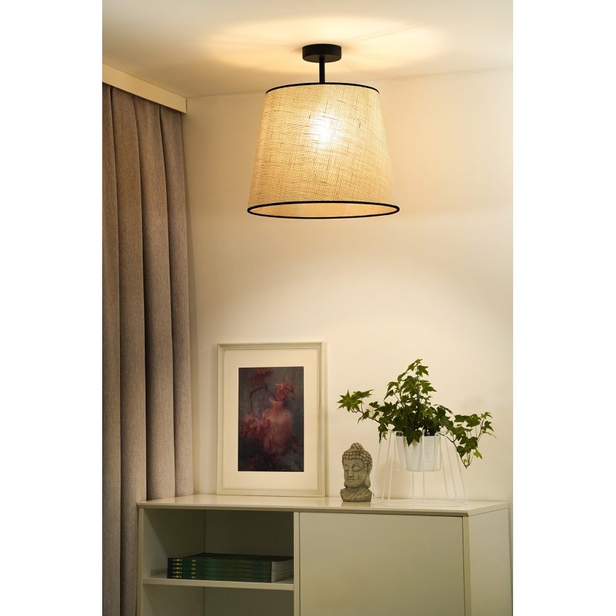 Duolla - Żyrandol natynkowy YUTE 1xE27/15W/230V śr. 38 cm szary/czarny