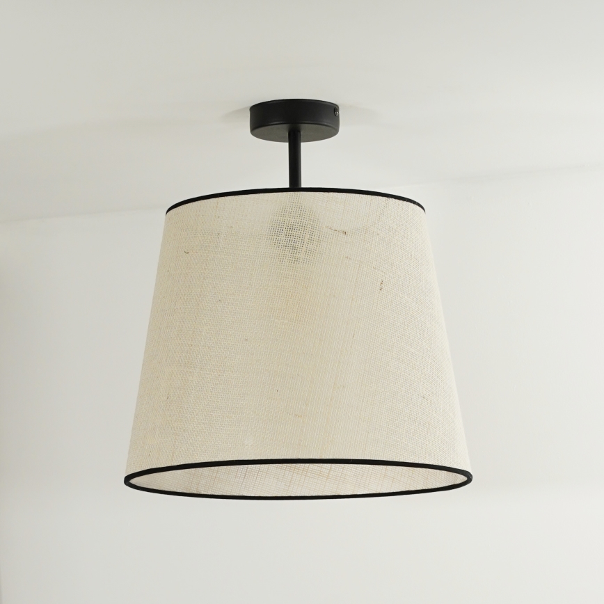 Duolla - Żyrandol natynkowy YUTE 1xE27/15W/230V śr. 38 cm szary/czarny