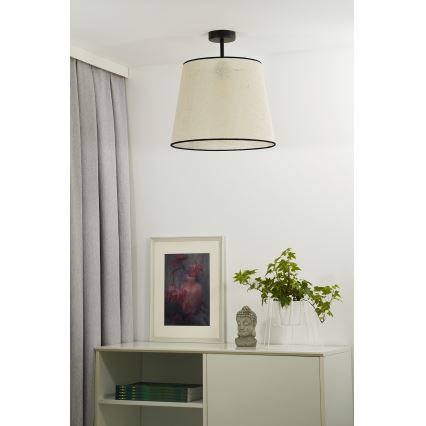 Duolla - Żyrandol natynkowy YUTE 1xE27/15W/230V śr. 38 cm szary/czarny