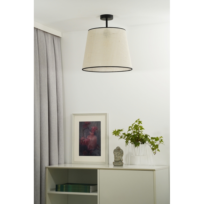 Duolla - Żyrandol natynkowy YUTE 1xE27/15W/230V śr. 38 cm szary/czarny