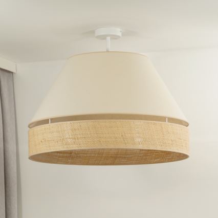 Duolla - Żyrandol natynkowy YUTE AVIGNON 1xE27/15W/230V śr. 60 cm kremowy/beżowy