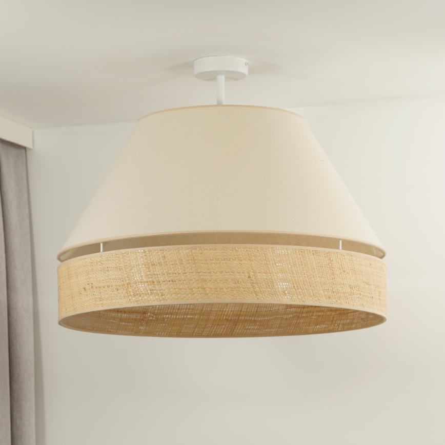 Duolla - Żyrandol natynkowy YUTE AVIGNON 1xE27/15W/230V śr. 60 cm kremowy/beżowy