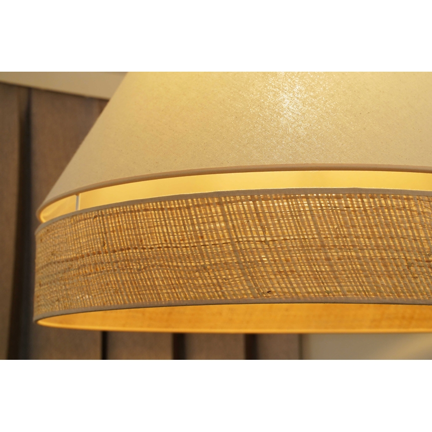 Duolla - Żyrandol natynkowy YUTE AVIGNON 1xE27/15W/230V śr. 60 cm kremowy/beżowy