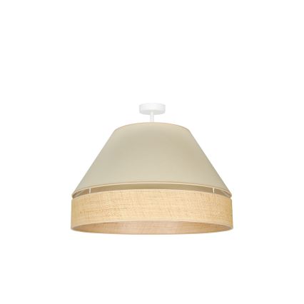 Duolla - Żyrandol natynkowy YUTE AVIGNON 1xE27/15W/230V śr. 60 cm kremowy/beżowy