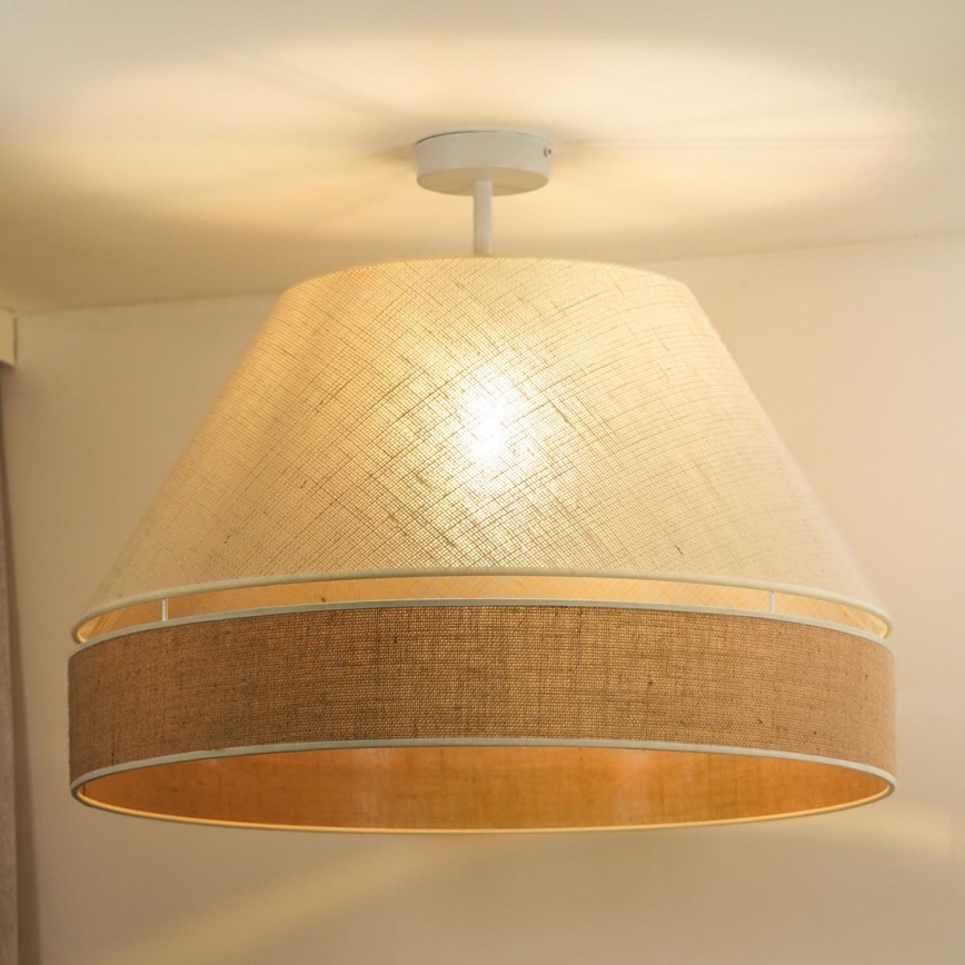 Duolla - Żyrandol natynkowy YUTE AVIGNON 1xE27/15W/230V śr. 60 cm szary/brązowy