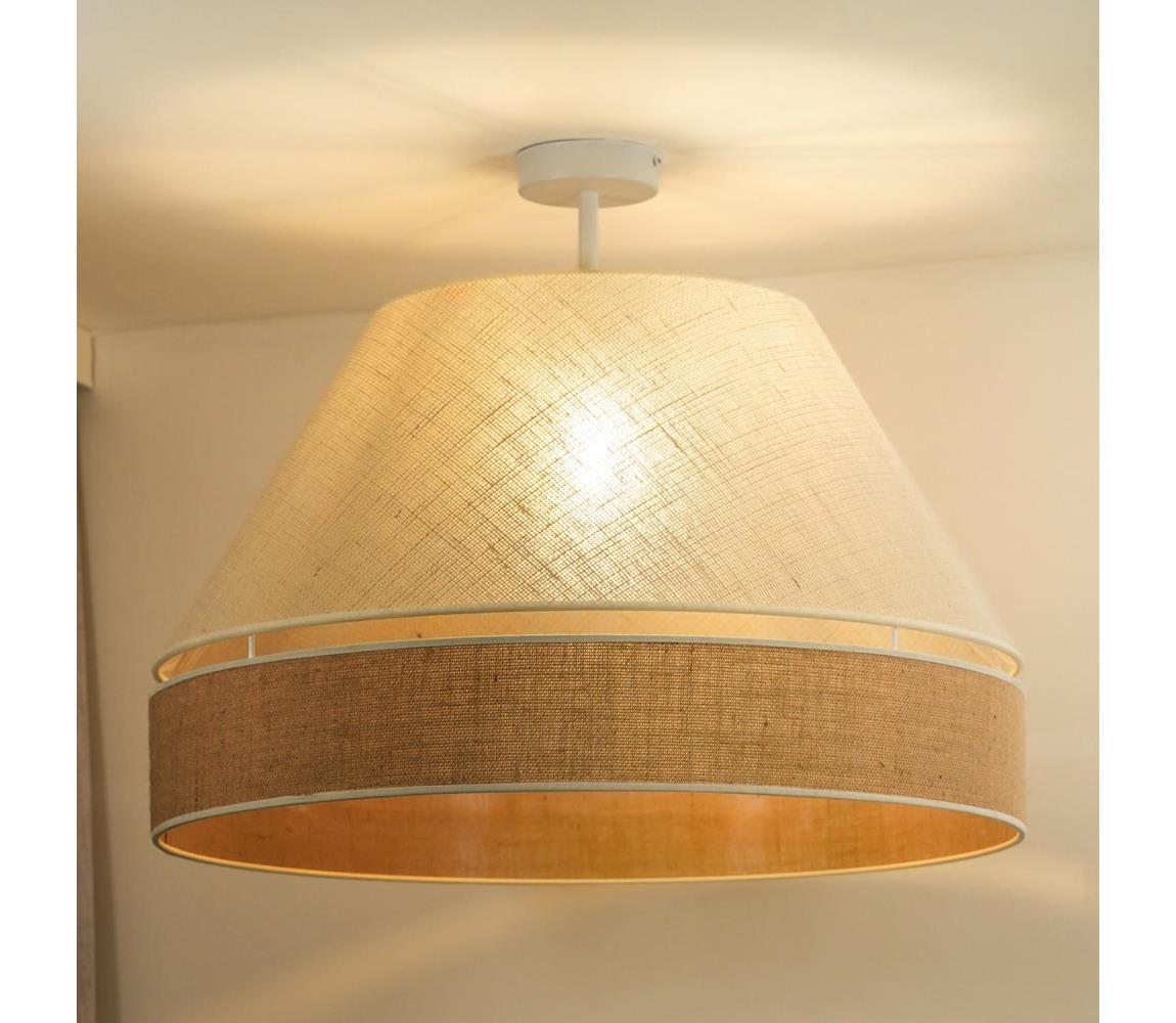 - Żyrandol natynkowy YUTE AVIGNON 1xE27/15W/230V śr. 60 cm szary/brązowy