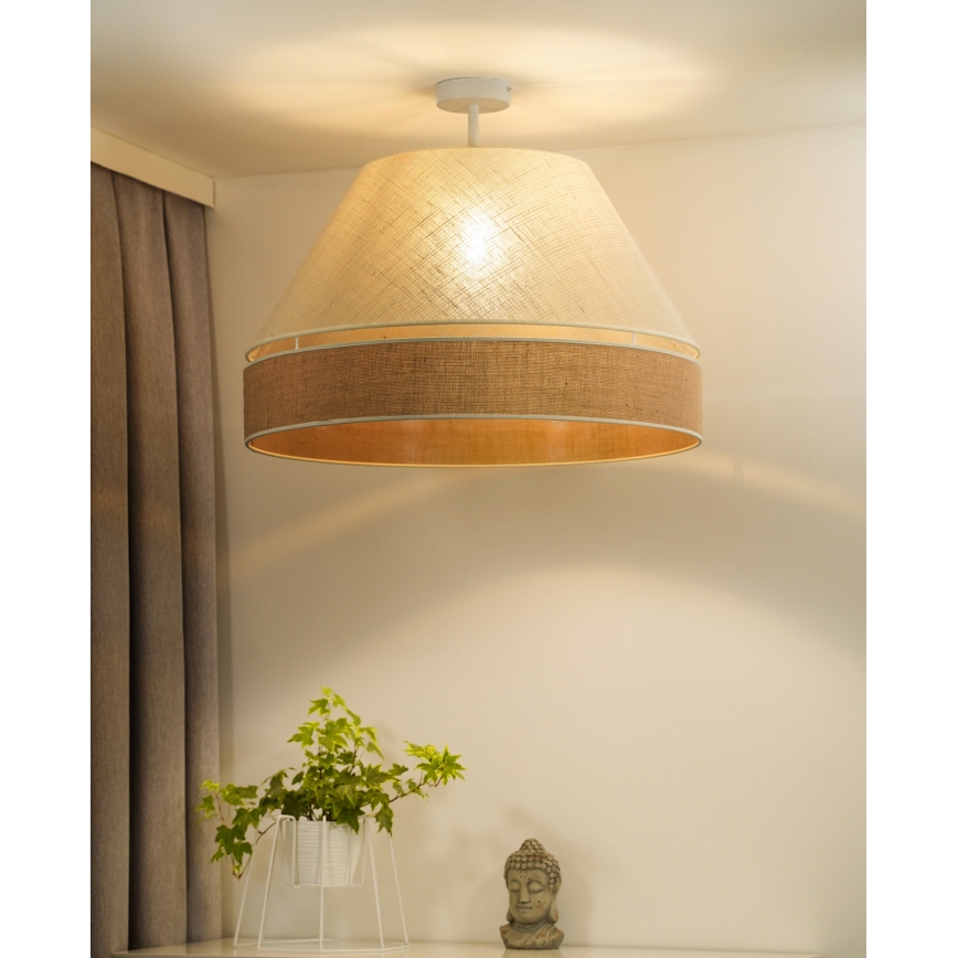 Duolla - Żyrandol natynkowy YUTE AVIGNON 1xE27/15W/230V śr. 60 cm szary/brązowy