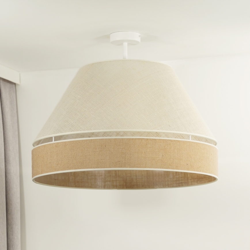Duolla - Żyrandol natynkowy YUTE AVIGNON 1xE27/15W/230V śr. 60 cm szary/brązowy