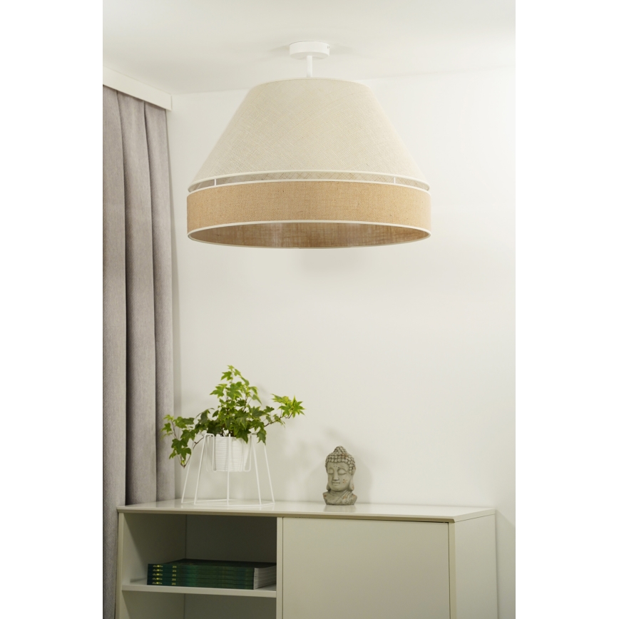 Duolla - Żyrandol natynkowy YUTE AVIGNON 1xE27/15W/230V śr. 60 cm szary/brązowy