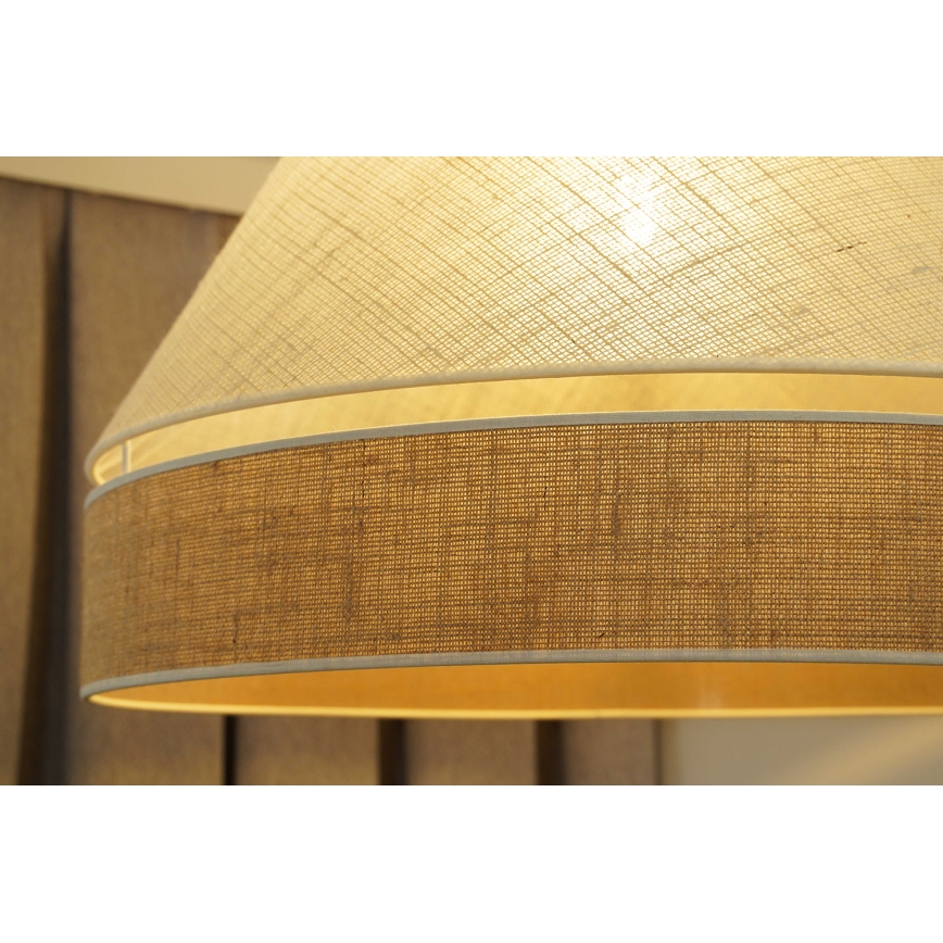 Duolla - Żyrandol natynkowy YUTE AVIGNON 1xE27/15W/230V śr. 60 cm szary/brązowy
