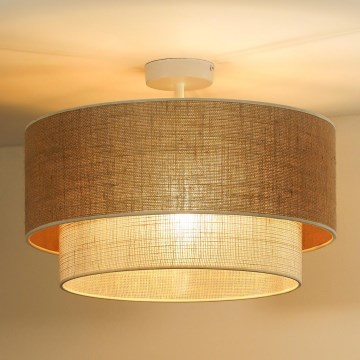 Duolla - Żyrandol natynkowy YUTE BOHO 1xE27/15W/230V śr. 45 cm brązowy/kremowy
