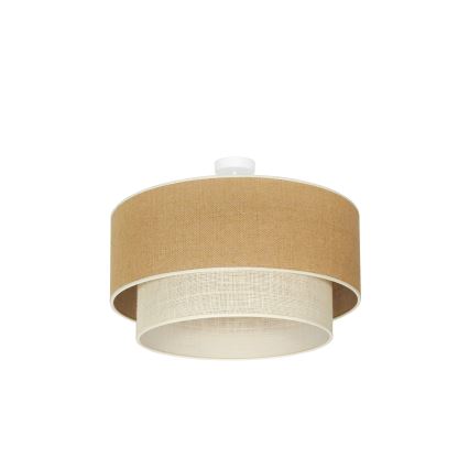 Duolla - Żyrandol natynkowy YUTE BOHO 3xE27/15W/230V śr. 60 cm brązowy/kremowy