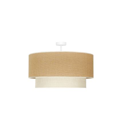 Duolla - Żyrandol natynkowy YUTE BOHO 3xE27/15W/230V śr. 60 cm brązowy/kremowy