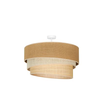 Duolla - Żyrandol natynkowy YUTE TRIO 3xE27/15W/230V śr. 60 cm brązowy/szary/beżowy