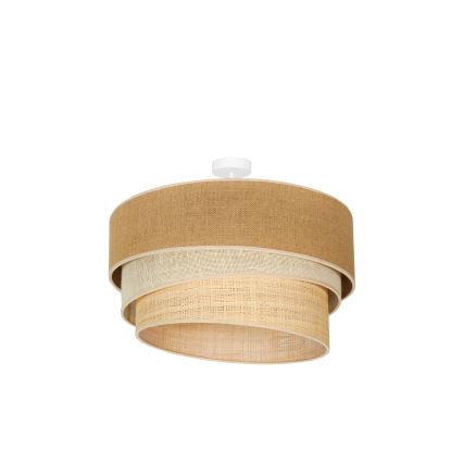 Duolla - Żyrandol natynkowy YUTE TRIO 3xE27/15W/230V śr. 60 cm brązowy/szary/beżowy
