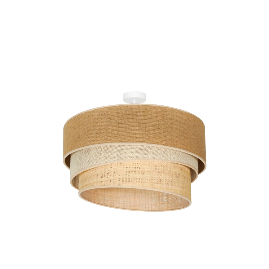Duolla - Żyrandol natynkowy YUTE TRIO 3xE27/15W/230V śr. 60 cm brązowy/szary/beżowy