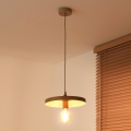 Duolla - Żyrandol wiszący na przewodzie IRONLINE 1xE27/15W/230V, średnica 30 cm, beżowy/miedziany