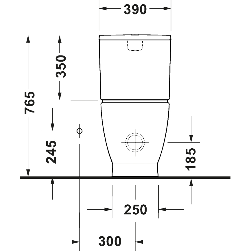 Duravit 20600900002 - WC kompakt D-CODE, ceramika, biały połysk