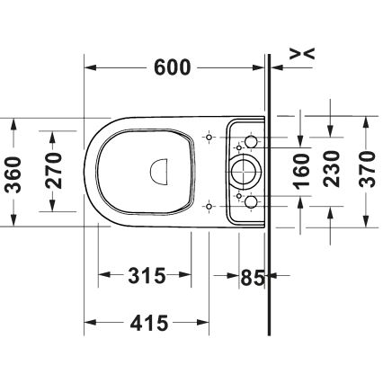 Duravit 20600900002 - WC kompakt D-CODE, ceramika, biały połysk