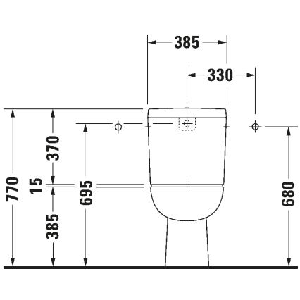 Duravit 21110100002 - kompakt WC D-CODE, ceramika / biały połysk