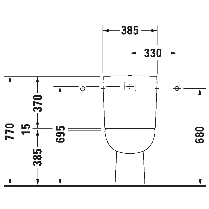 Duravit 21110100002 - kompakt WC D-CODE, ceramika / biały połysk