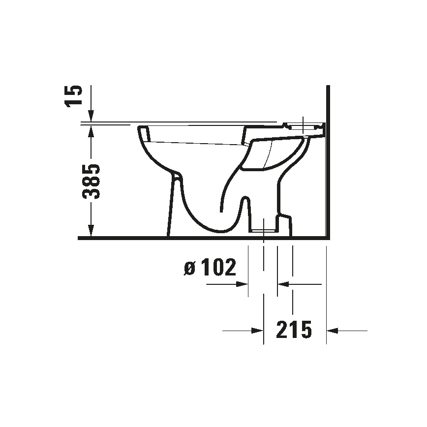 Duravit 21110100002 - WC kompakt D-CODE ceramika/biały połysk