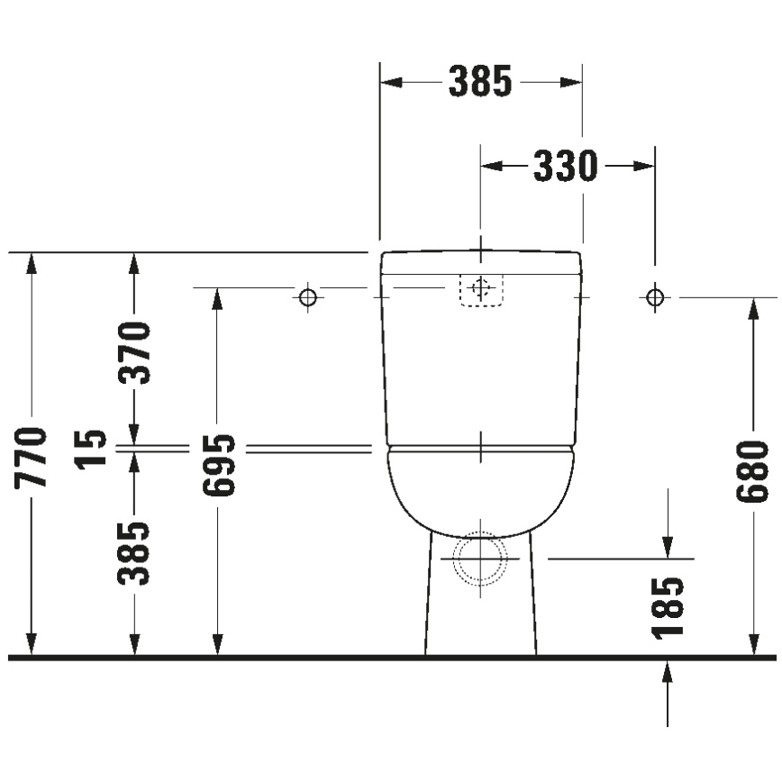 Duravit 21110900002 - kompakt WC D-CODE, ceramika / biały połysk