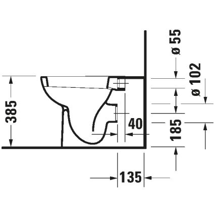 Duravit 21150900002 - WC stojące D-CODE ceramika/biały połysk