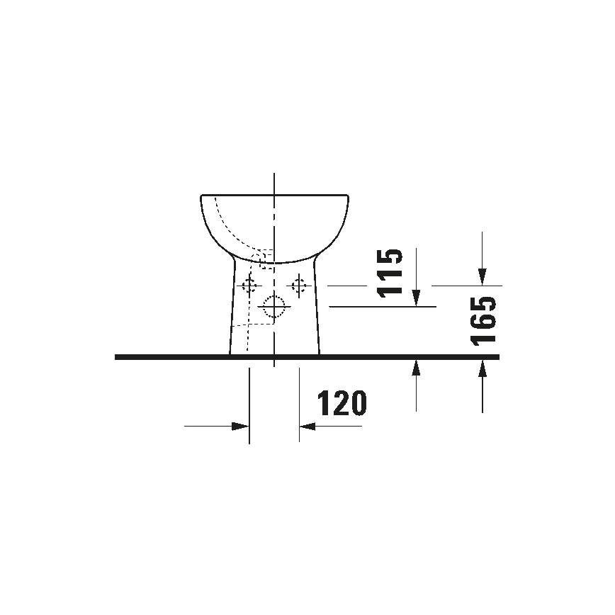 Duravit 22371000002 - Bidet stojący D-CODE 35,5x52,5 cm ceramika/biały połysk