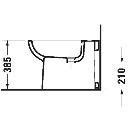 Duravit 22411000002 - Bidet stojący D-CODE 35,5 x 52,5 cm, ceramika/biały połysk