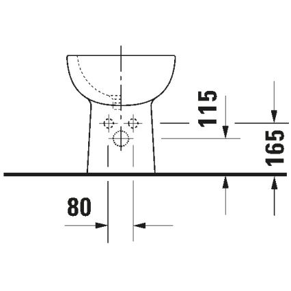 Duravit 22411000002 - Bidet stojący D-CODE 35,5 x 52,5 cm, ceramika/biały połysk