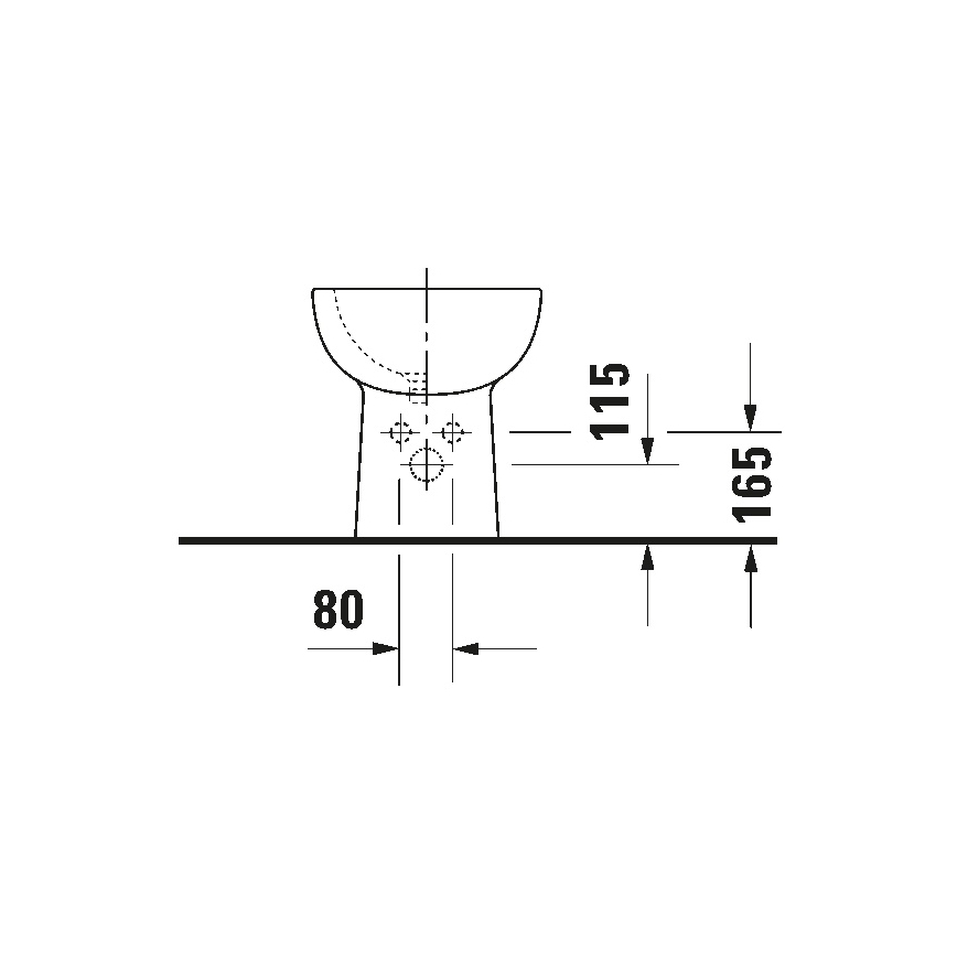 Duravit 22411000002 - Bidet stojący D-CODE 35,5 x 52,5 cm, ceramika/biały połysk